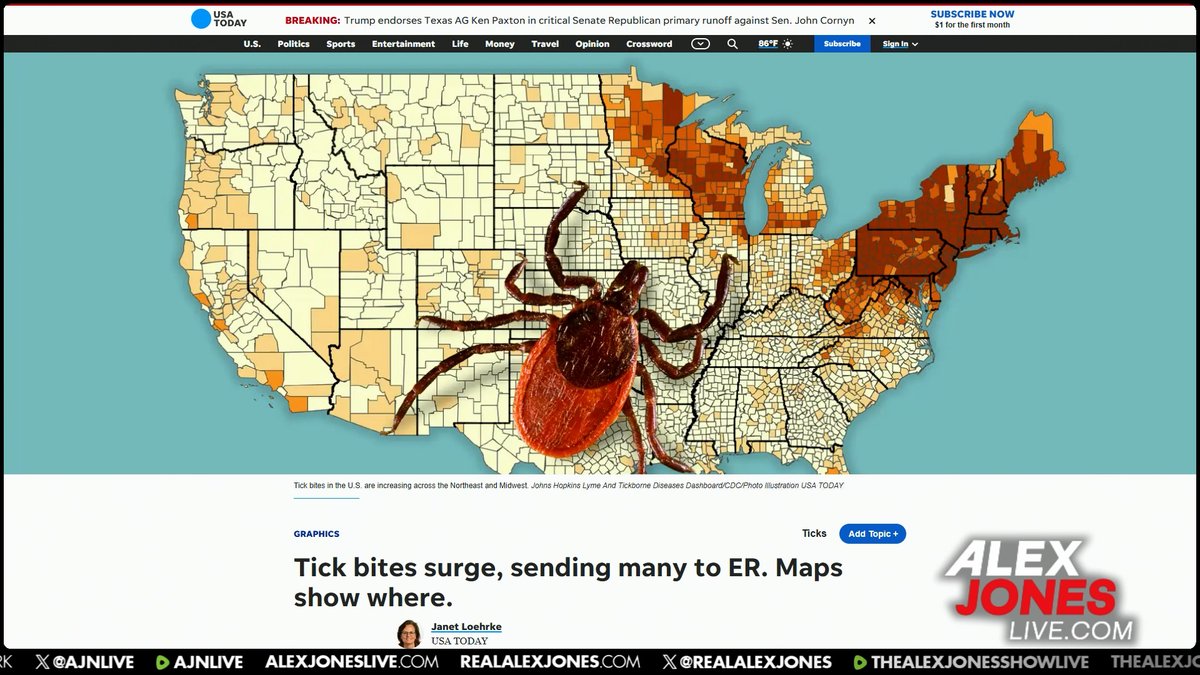 UPDATE: CDC Says Tick Bites Are Driving Record ER Surge As Reports Of Boxes Of Baby Ticks Being Released Continue Across The Map! "Bill Gates Has Been Weaponizing Ticks With Alpha-Gal Syndrome & Breeding Them In Mass To Be Flying Syringes- HOW LIBERAL!" ⬇️WATCH ALEX JONES LIVE NOW⬇️