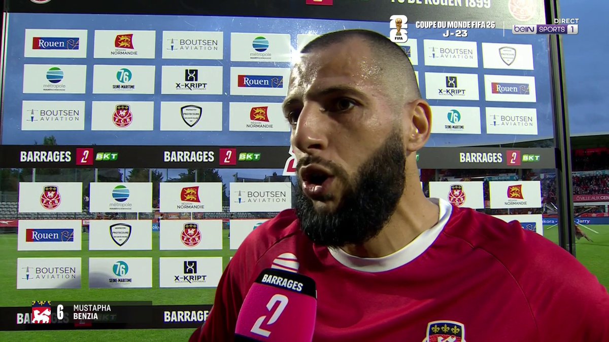 [🎙️Interview] 🇫🇷 Barrage aller Ligue 2/ National 🗣️ Mustapha Benzia : « Il nous reste du temps, à nous de mettre tous les ingrédients en place en deuxième mi-temps. » FC Rouen 1899 0-1 Stade Lavallois #FCRLAVAL