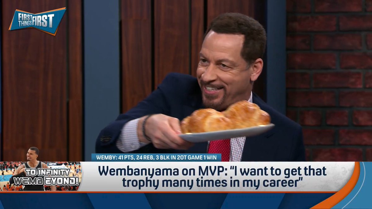 .Chris Broussard brought out ‘LA BOÎTE’ after Wemby’s Game 1 performance 😅🥖 “It was an announcement game and I think now the whole world realizes, ok, he’s the best player in the world.”