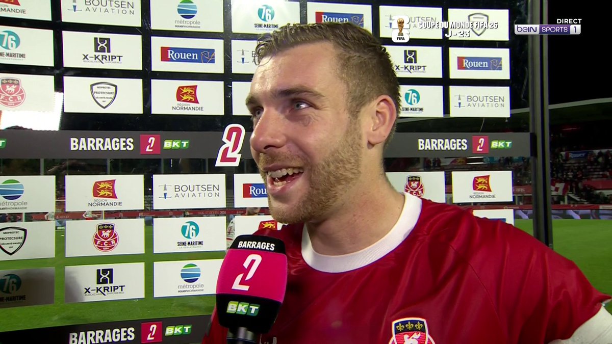 [🎙️Interview] 🇫🇷 Barrage aller Ligue 2/ National 🗣️ Clément Bassin : « On espère créer la surprise là-bas et ce sera l’objectif. » FC Rouen 1899 1-1 Stade Lavallois #FCRLAVAL