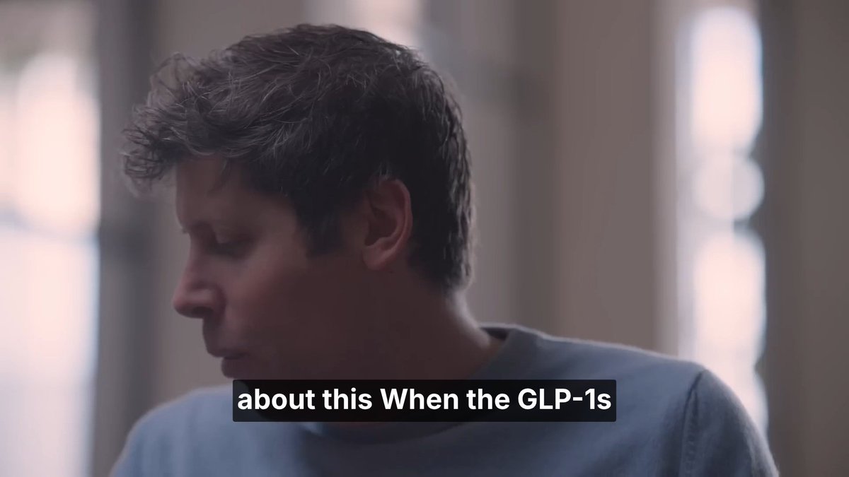 Sam Altman Overdosed on GLP-1s "Taking enough of it makes you have not a desire for anything else. Few days laying in a hospital bed staring at a white ceiling thinking nothing, not wanting anything." — Sam Altman