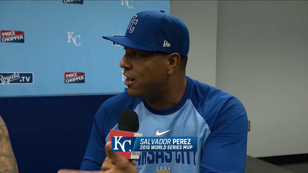 Narvi on Salvador Perez: "He's one of my idols." 🥹 Jahmai Webster sat down with Narvi &amp; his idol ahead of tonight's game ❤️ ⬇️