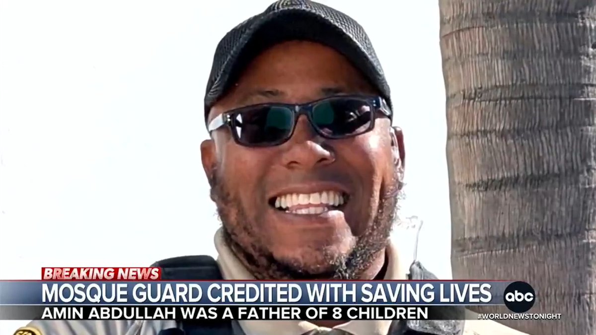 Police say livestream video shows the two teen suspects in the attack on the Islamic Center in San Diego storming the center. Trevor Ault reports as one of the victims, security guard Amin Abdullah, is being called a hero for helping save lives.