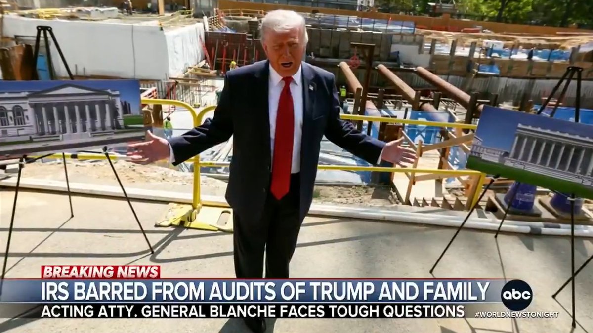 The DOJ says the IRS is "forever barred" from auditing Pres. Trump, his family, his business and pursuing claims for past action. It’s part of the settlement after Trump dropped his lawsuit against the IRS. @JonKarl reports.