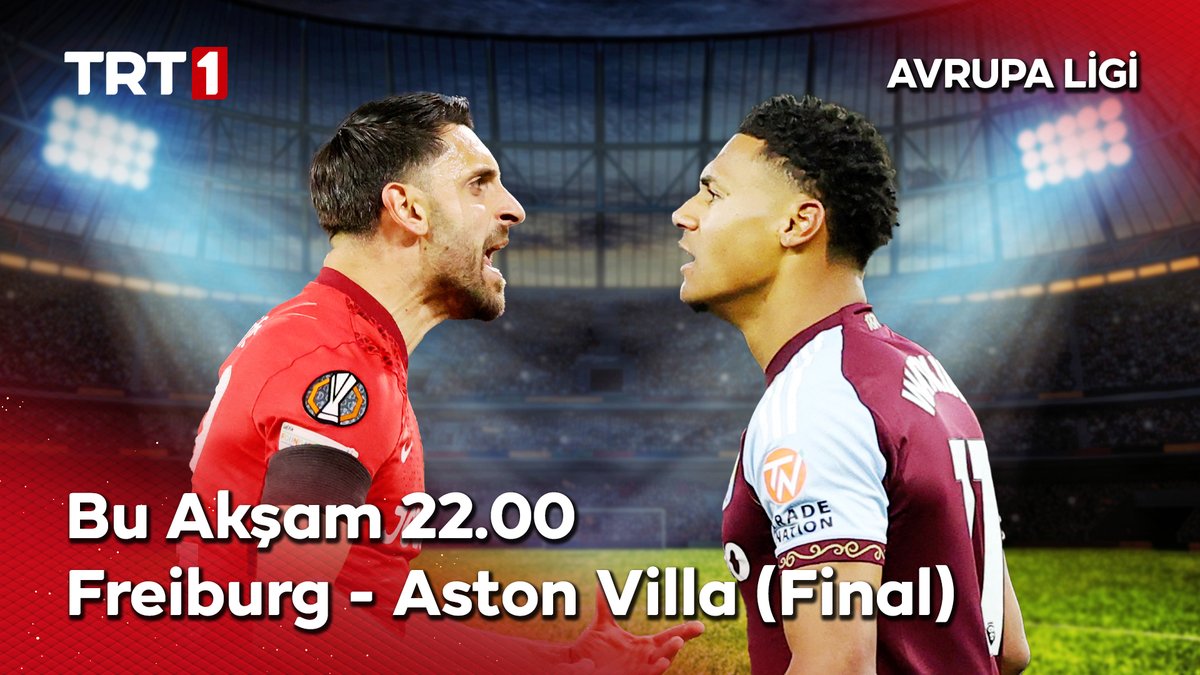 Avrupa Ligi’nde final günü!⚽ UEFA Avrupa Ligi final maçında Freiburg ile Aston Villa, kupa için sahaya çıkıyor.🏆 Freiburg-Aston Villa maçı bu akşam saat 22.00’de TRT 1 ve tabii’de!📺