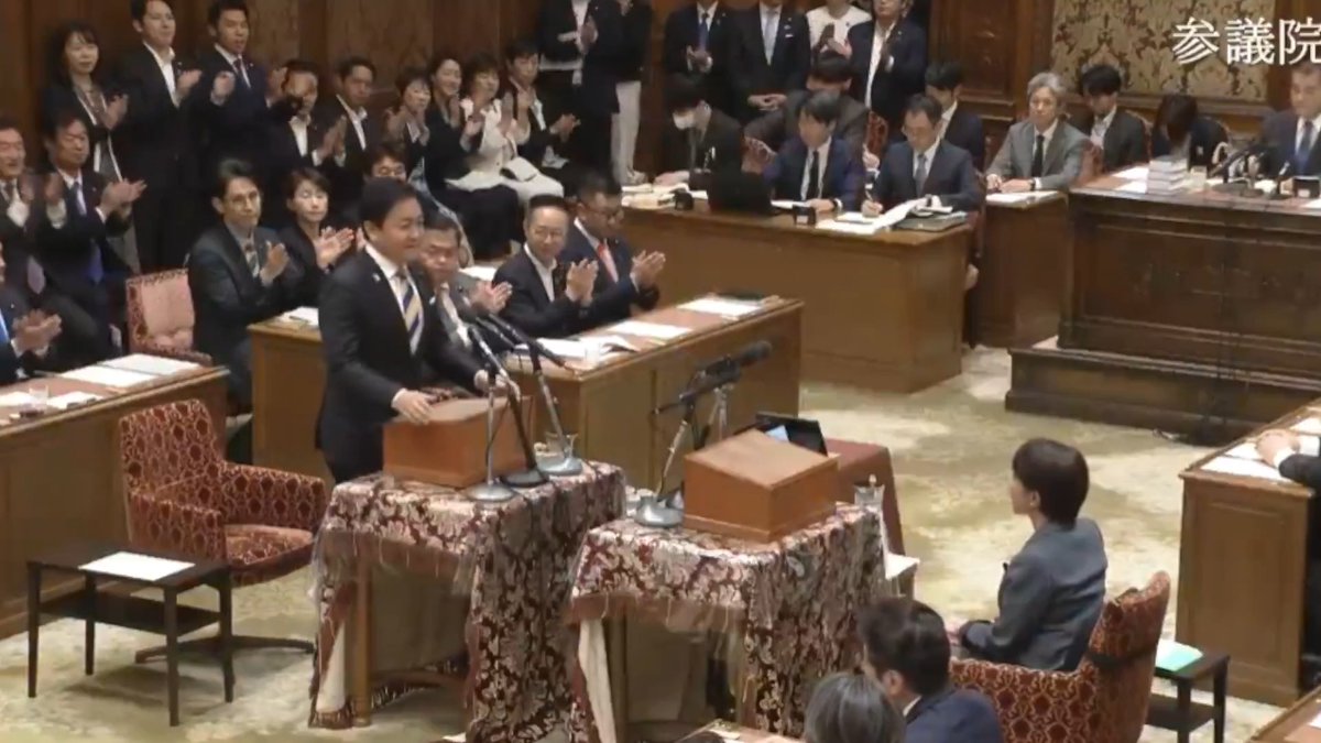 国民民主党応援団 騒ぎ過ぎて委員長に怒られる