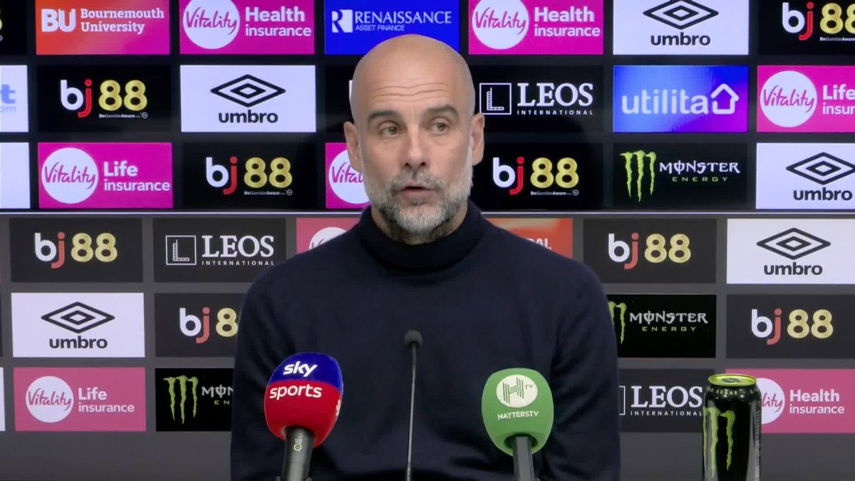 🗣️ ''Congratulations Arsenal, Mikel Arteta, the staff and the fans for the Premier League which they deserve.'' Manchester City head coach Pep Guardiola reacts to Arsenal becoming Premier League champions following his sides draw against Bournemouth.