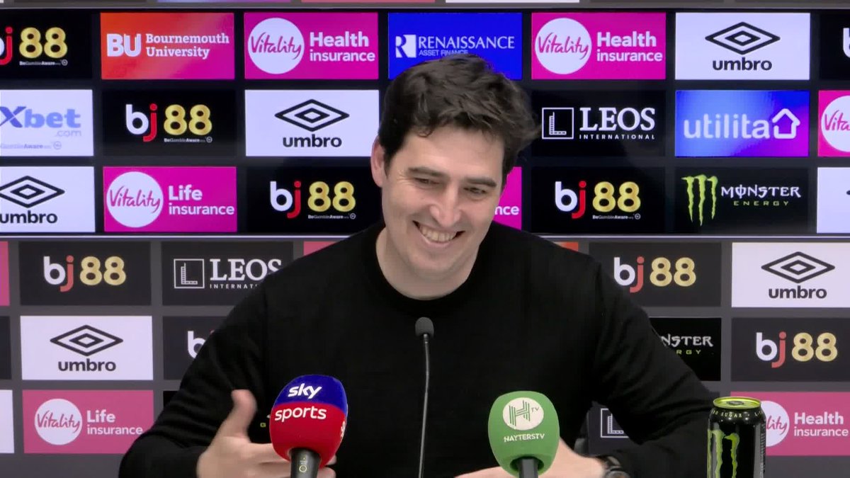 ''I'm happy for him [Mikel Arteta], he's done an incredible job.'' Bournemouth boss Andoni Iraola on his childhood friend, Mikel Arteta, winning the Premier League as Arsenal head coach 🔴