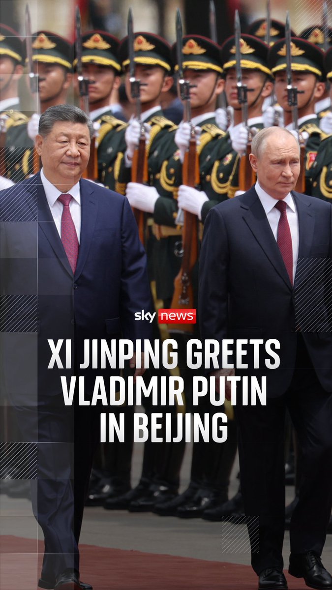 Xi Jinping has met Vladimir Putin in China and has been welcomed with a fanfare and a parade. Live updates: