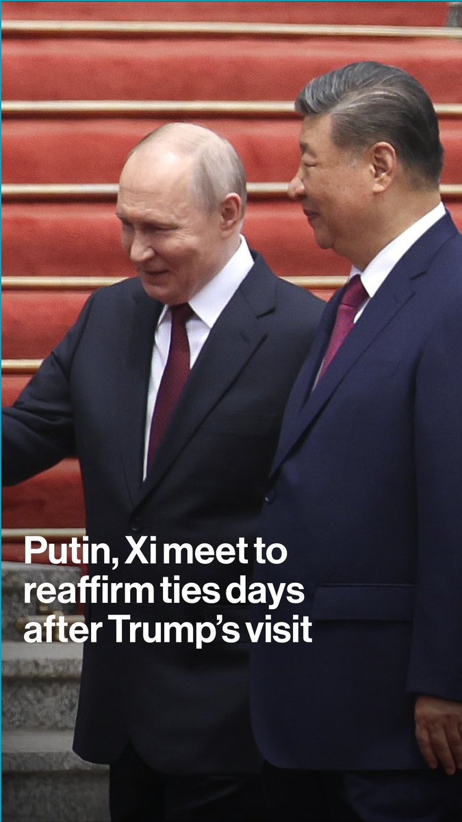 Called a “dear friend” by the Russian president, Xi Jinping stepped up his appeal for a Mideast ceasefire, days after the Chinese leader hosted US President Donald Trump in Beijing. Stephen Engle explains. More here: