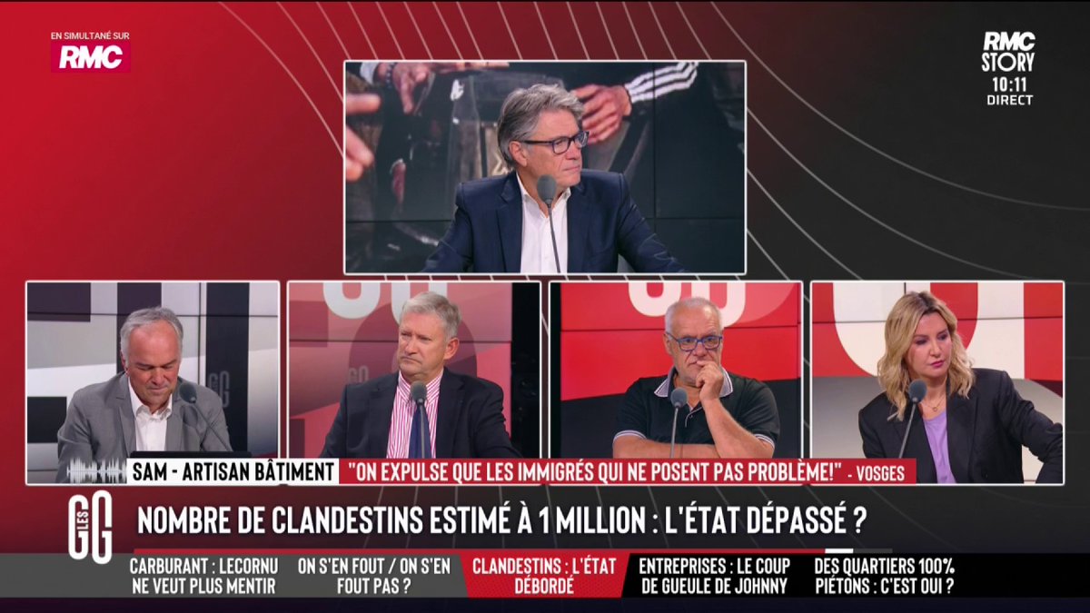๐ Sam, artisan, au 3216 : "Dans les Vosges, on a beaucoup d'Albanais. 2 se sont fait expulser. Ils bossaient. On a dรฉfoncรฉ leur porte. Il y a eu 3 mois entre l'OQTF et l'expulsion. Les Albanais, ils font pas d'histoires. On est faible avec d'autres pays." #GGRMC