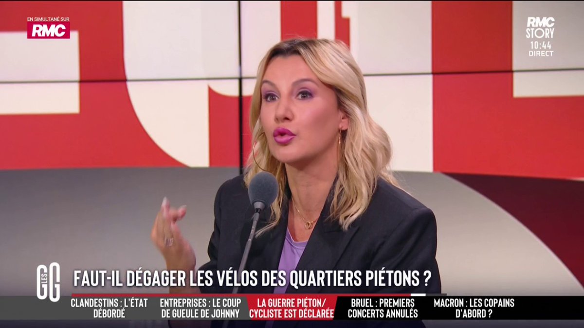 🚲 Faut-il dégager les vélos des quartiers piétons ? 🗣️ Sandrine Pégand : "Je suis pour la suppression totale des vélos dans Paris. Éradication totale. Ils ne respectent rien." #GGRMC