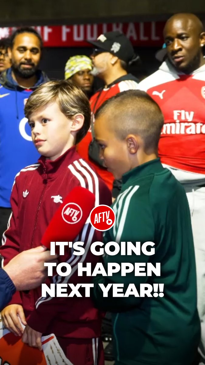The kids are in LOVE with Arsenal winning the league 😍 #FanCams #AFTV #Arsenal