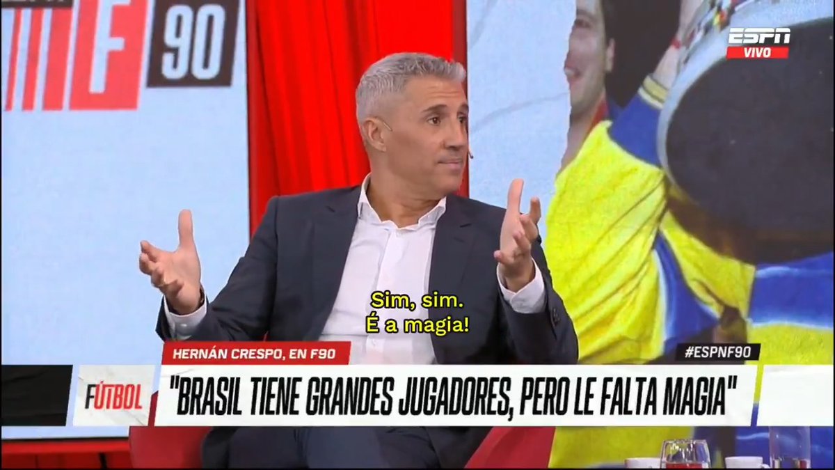 Em entrevista exclusiva à ESPN Argentina, Hernán Crespo, ex-técnico do São Paulo, diz como Neymar pode mudar a percepção atual sobre a Seleção Brasileira às vésperas da Copa do Mundo