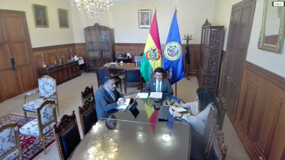 Presentación del Ministro de Relaciones Exteriores de Bolivia, Fernando Aramayo Carrasco, sobre la situación política interna en su país, en el Consejo Permanente