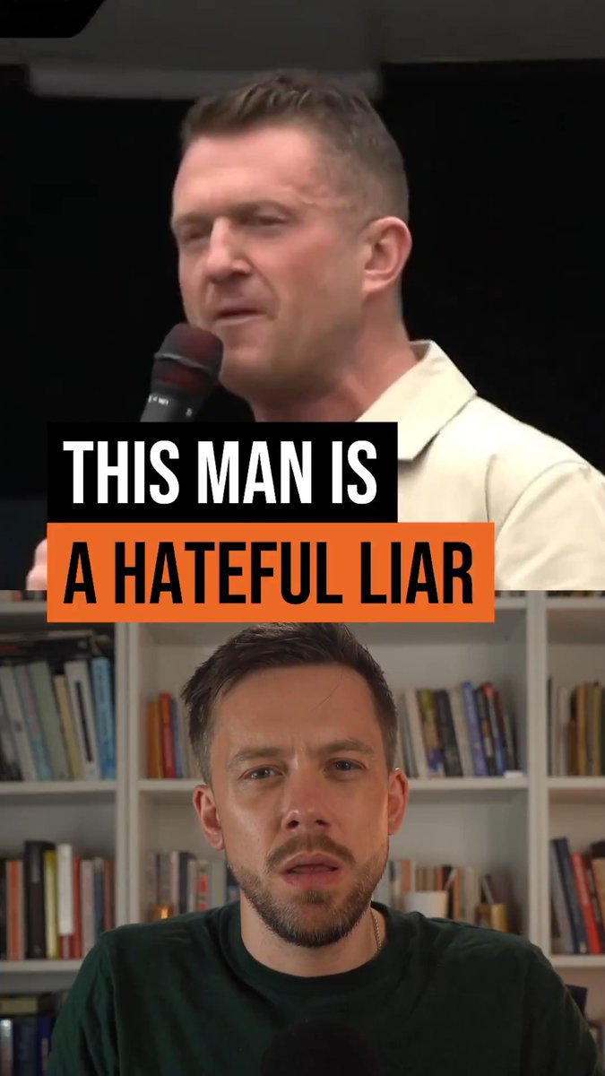 Tommy Robinson is a hateful liar. He spread a lie about undocumented migrants murdering Americans. This is the real hate march.