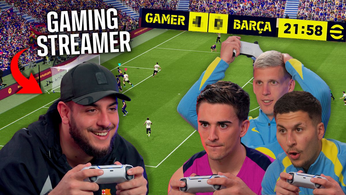 Barça players vs eFootball gamer! 🎮 Who will win? 🏆