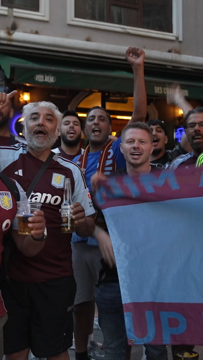 Aston Villa fans are in fine voice ahead of tonight's European final! 🎶 🎤