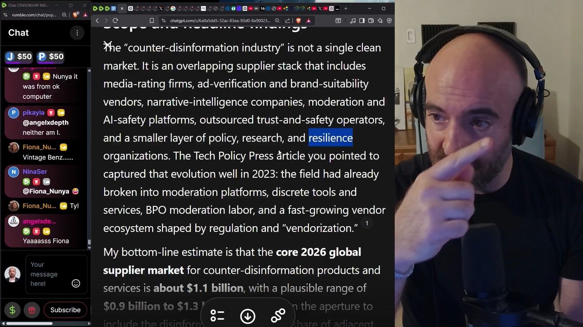 Censorship orgs specialize in 1 of 2 categories: (1) "Information Integrity" to deplatform, deboost or demonetize 'low-integrity' speech so less people see it, & (2) "Resilience" to fact-check, pre-bunk, label & straw-man so if you see certain speech you don't believe it