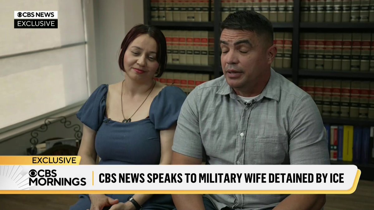 CBS News exclusive: Afghanistan veteran and U.S. Army Sergeant 1st Class Jose Serrano worries his wife could be deported “at any moment” despite her release from ICE custody. After 27 years in the Army, he tells us he’s delaying his retirement to be able to pay her legal bills.