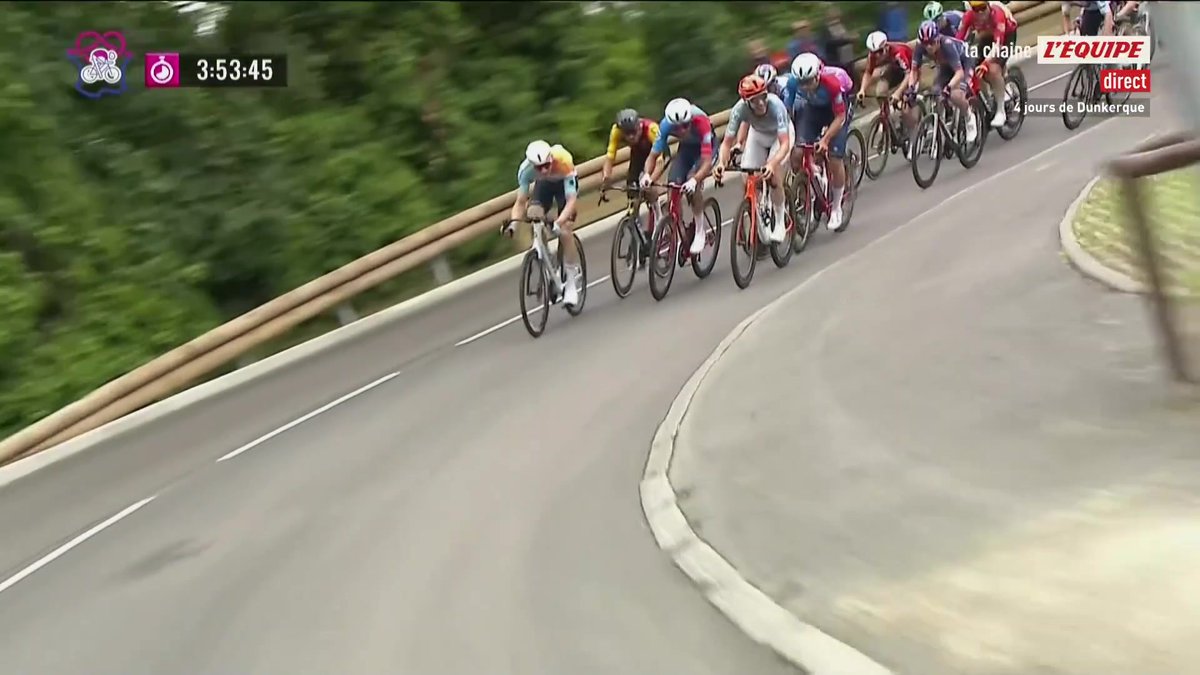 Laurence Pithie s'impose en puncheur sur la première étape des Quatre Jours de Dunkerque ! Le Néo-Zélandais devance Bryan Coquard et Lewis Askey dans ce sprint en bosse à Laon. #lequipeVELO