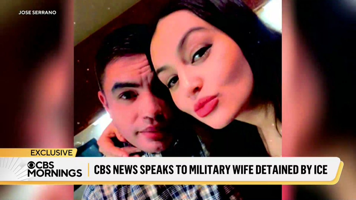 “We follow the rules. And in doing that, my wife got arrested. That's what I feel that is not right with the process”: After weeks in ICE detention, Deisy Rivera Ortega is grateful to be back home with her husband, Sgt. 1st Class Jose Serrano, a U.S. citizen whose career in the Army spans 27 years. In an exclusive interview, Serrano and Rivera Ortega, who has been in the U.S. for more than a decade, told Camilo Montoya-Galvez about her detainment and fear over what may come next. The Department of Homeland Security maintains Rivera Ortega is in the U.S. illegally with a deportation order, saying in a statement that she “will receive full due process.”