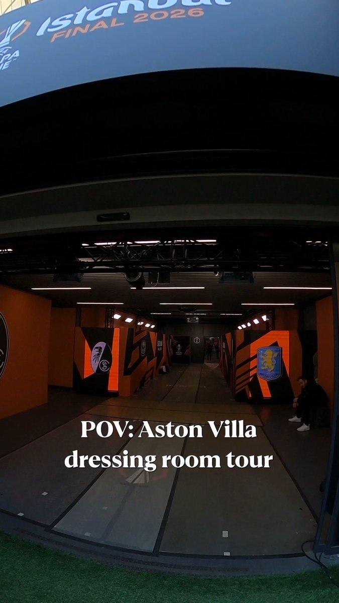 A 360 look inside the Aston Villa dressing room… with the Europa League trophy waiting inside 🏆 📺 Stream the final LIVE on TNT Sports and HBO Max