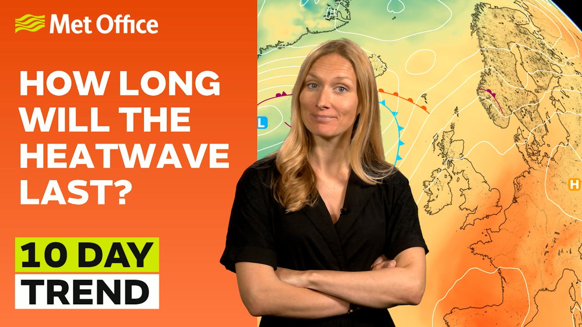 Very warm temperatures are expected from the Bank Holiday weekend. But how hot will it get in your area? 🌡️ Heat will move in from the south and then spread northwards. Watch our latest 10 Day Trend with Annie ⤵️ 🧵 1/2