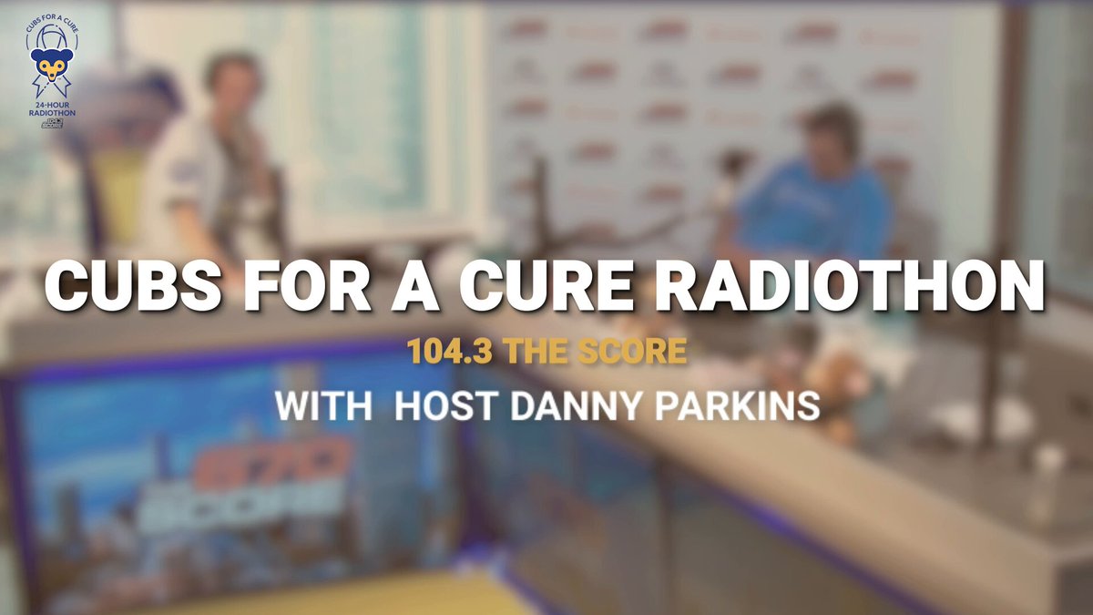 We're excited that we're now 24 hours away from the start of the Cubs for a Cure Radiothon! Danny Parkins will host the 24-hour radiothon as we raise money to fight cancer and hear stories from so many inspirational figures. Donate: