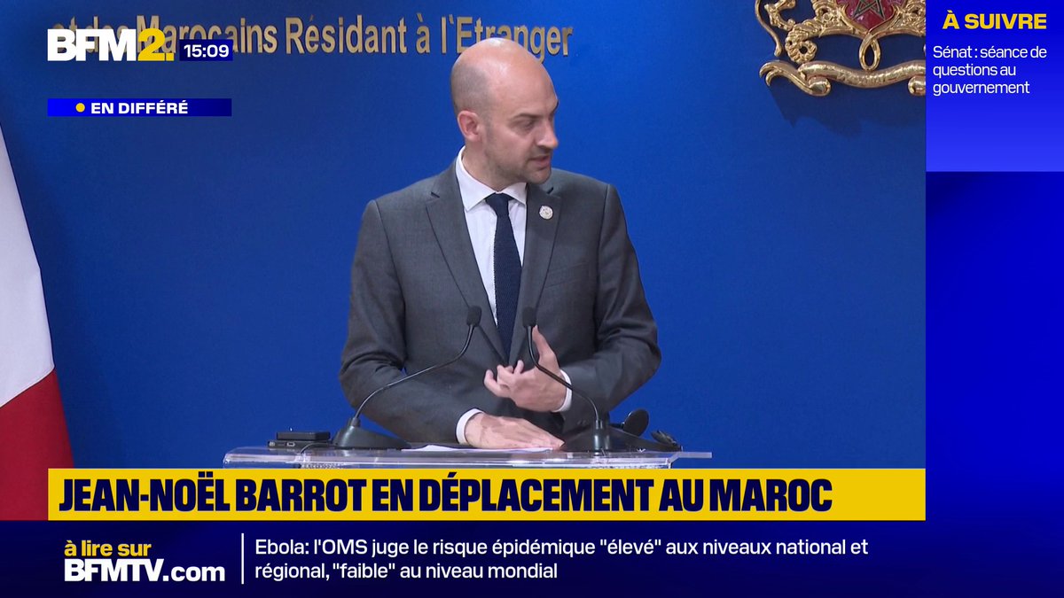 Maroc: Jean-Noël Barrot annonce une visite prochaine du roi Mohammed VI en France #BFM2