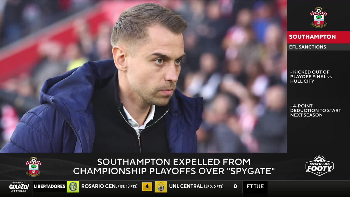 "Within that club, if it was widely known... I've got zero sympathy for you. Got what you deserved." Geoff Shreeves, Michael Lahoud and Stefano Fusaro are all in agreement that the EFL got it right with Southampton's 'Spygate' punishment 🗣️