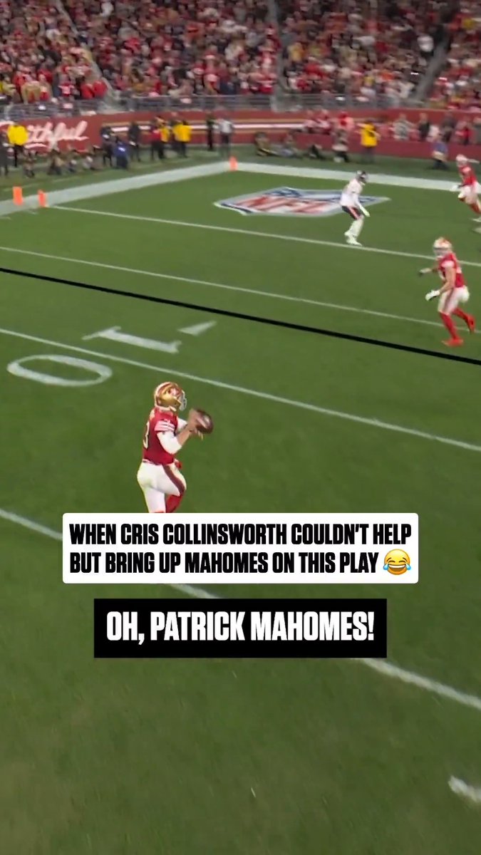 Collinsworth saw some Mahomes in this Brock Purdy play 😅