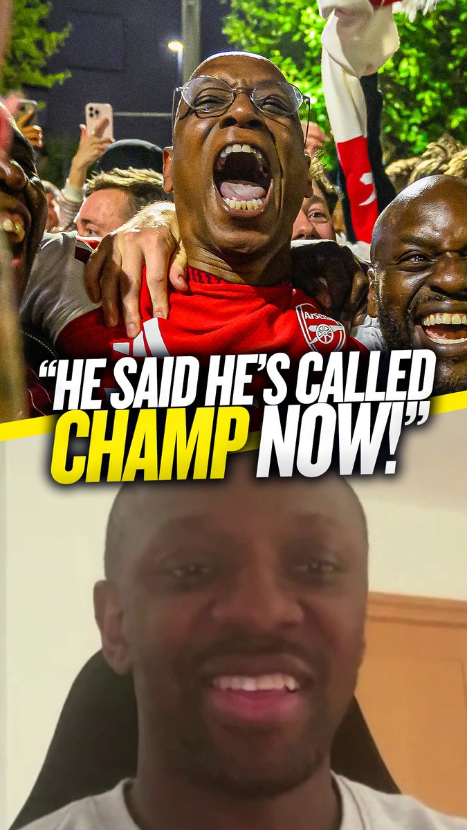 ⏱️ "He's been waiting for a long time!" 🤦♂️ "He said "Who's Dad anyway? I'm called Champ now!'" Shaun Wright-Phillips reveals the extent of how his dad Ian Wright celebrated #AFC's title win! 🤣
