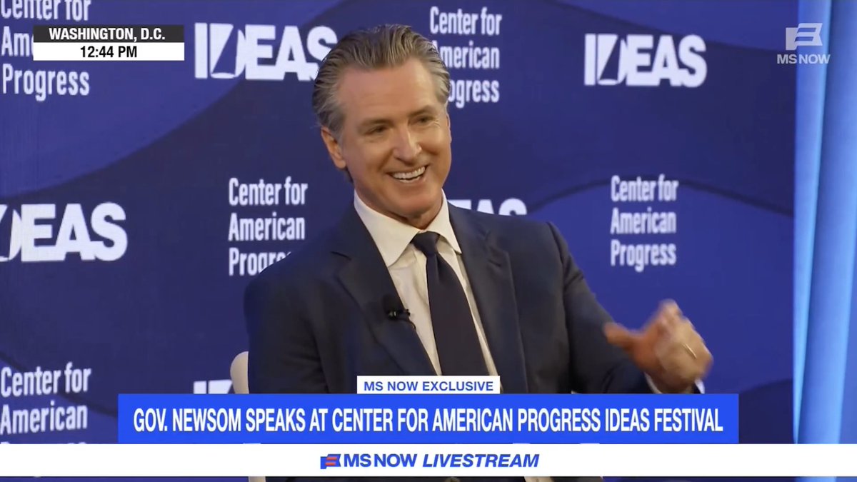 WATCH: @CAGovernor Gavin Newsom’s full remarks with @AmProg’s @NeeraTanden. From the ongoing threat to democracy to protecting workers in the Age of AI to new economic ideas to rebuild the middle class, the Governor presented a path forward for Democrats across the country.