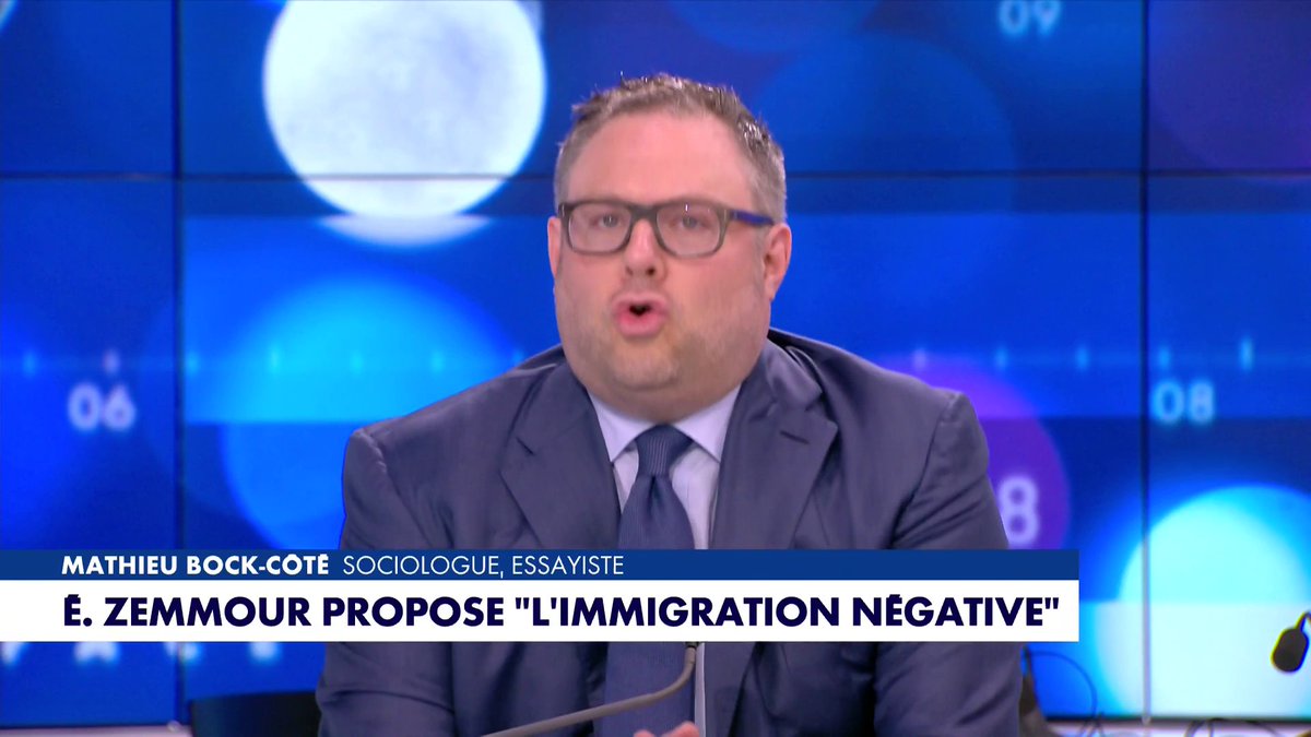 «Eric Zemmour propose "l'immigration négative"» : l'édito de Mathieu Bock-Côté (Partie 2) dans #Facealinfo