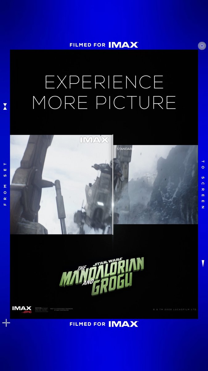 What's better than Star Wars on the big screen? MORE Star Wars on the big screen. Experience STAR WARS: THE MANDALORIAN AND GROGU in IMAX at AMC Theatres starting 5/22! Tickets: