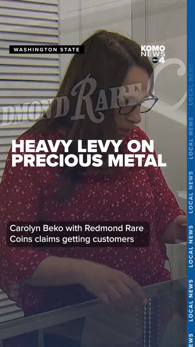 Customers looking to buy precious metal coins in Washington are increasingly taking their business out of state after a tax exemption ended at the start of this year, according to a coin shop owner who says the change is hurting sales. Washington state lifted an exemption on a precious metals tax that is more than 10%, affecting buyers and sellers of precious metal coins and smelted or refined gold, silver, platinum, and rhodium, among other metals. Full story here: #komo #komo4 #komonews #seattle