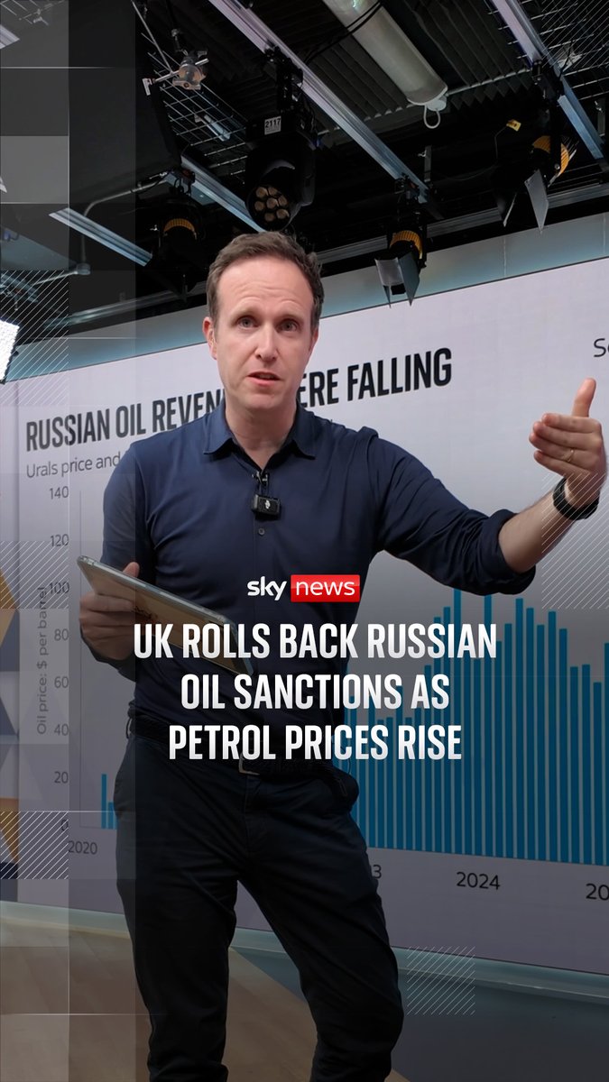 🗣️ 'Putin will be delighted.' The UK government has watered down sanctions on Russia in the face of jet fuel shortages this summer. Sky's economics and data editor Ed Conway explains what is going on ⬇️