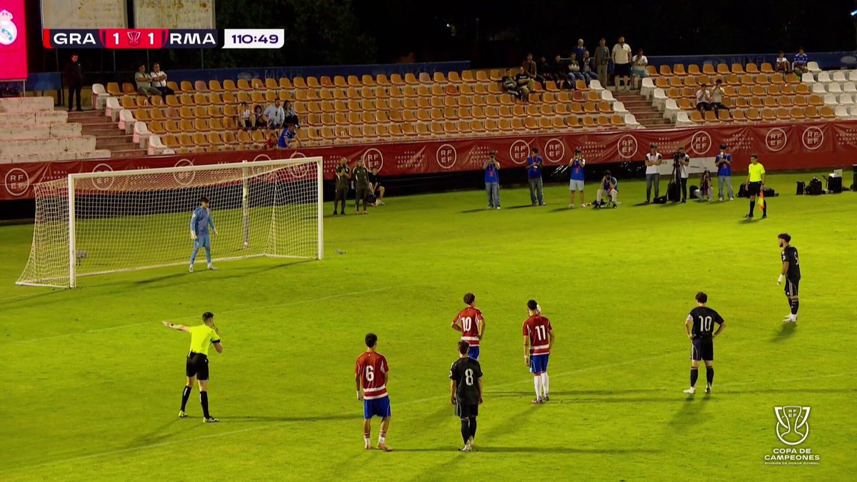 💥 ¡¡𝗚𝗢𝗢𝗢𝗢𝗢𝗟!! ¡No perdona Barroso desde los once metros! El Real Madrid acaricia la final de la #CopaDeCampeones... 🆚 Granada CF Cantera | 1-2 | Cantera Real Madrid | 111’ 📺 @RFEF y Teledeporte