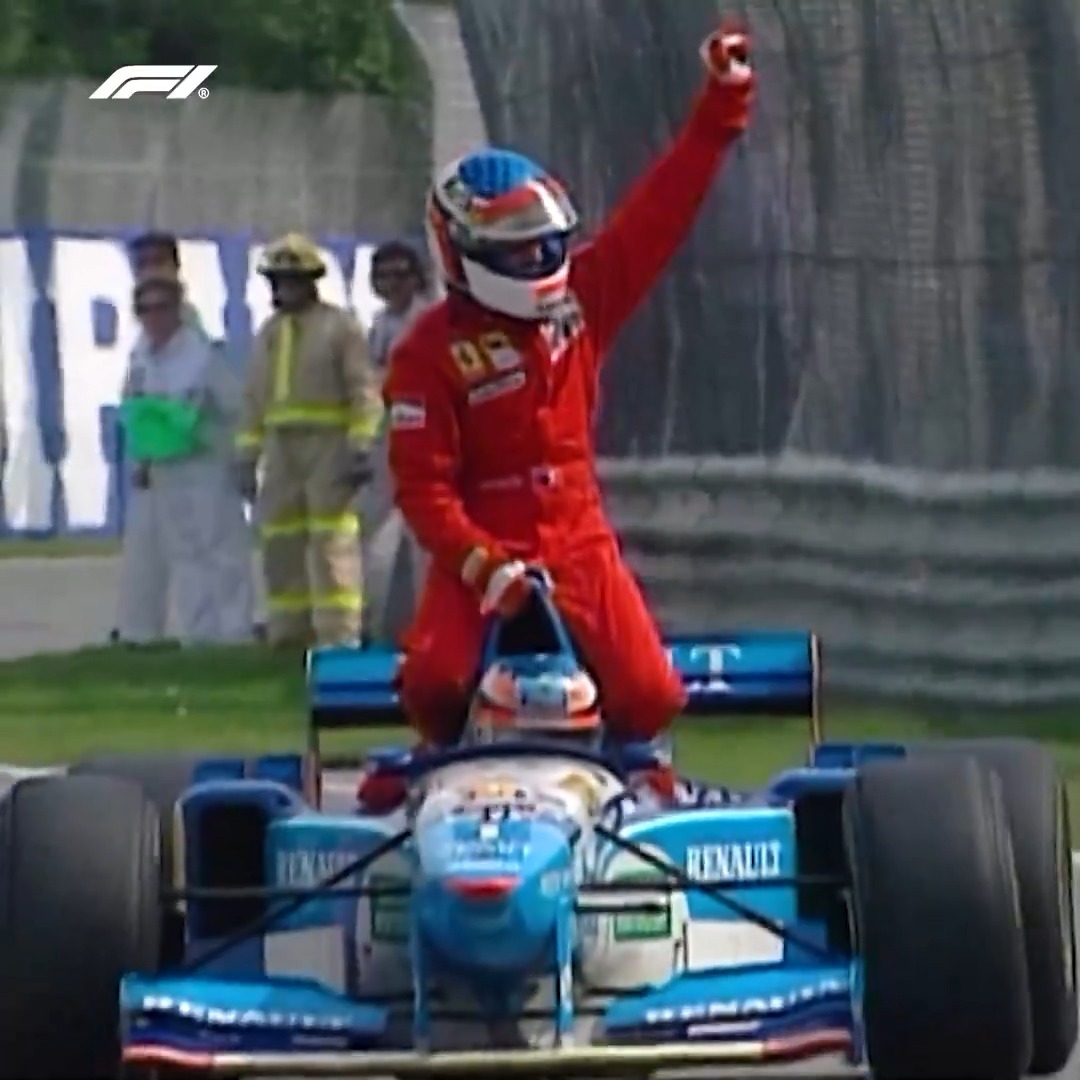 Imagine the honour of winning a race for Ferrari... and THEN getting a free lift from Michael Schumacher! 🎈