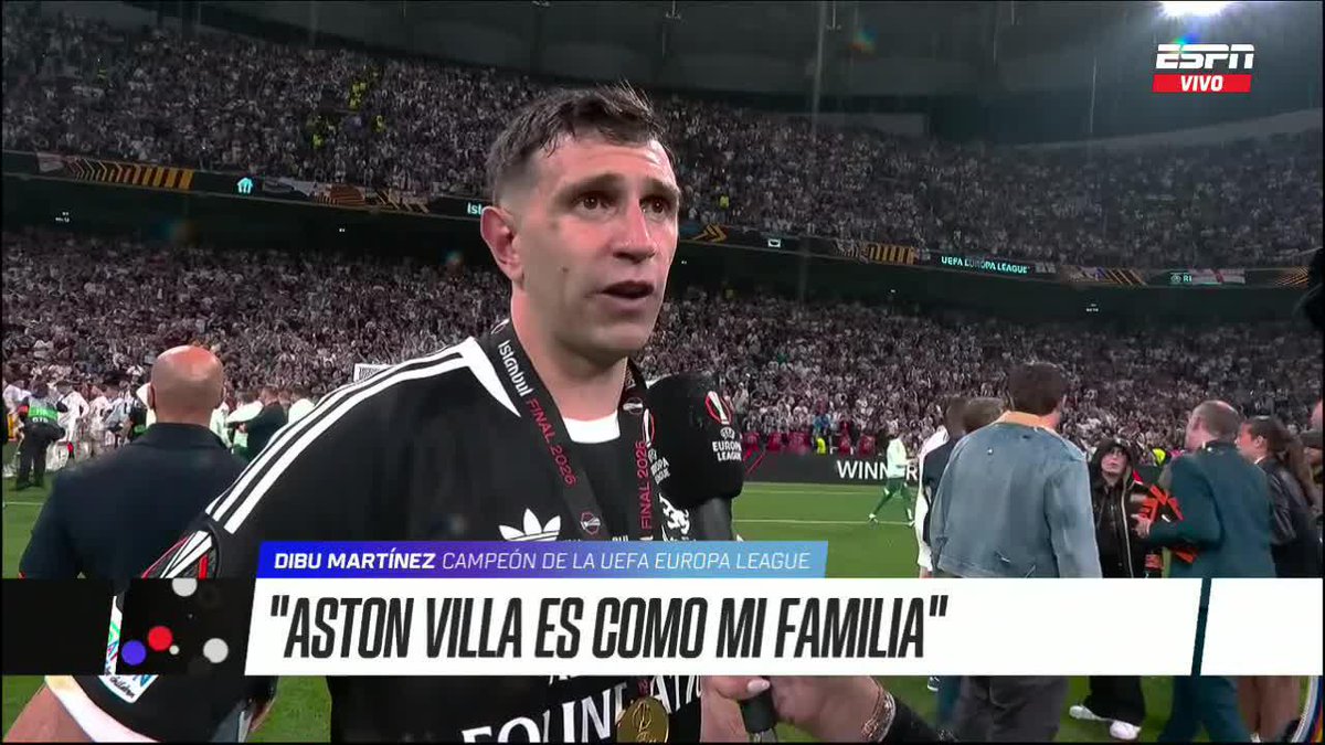 🇦🇷 "TOCA DISFRUTAR Y DESPUÉS ENFOCARME EN EL MUNDIAL" Dibu Martínez y toda su emoción tras consagrarse campeón de la Europa League con Aston Villa. ▶️ Mirá #ESPNF360 en el Plan Premium de #DisneyPlus