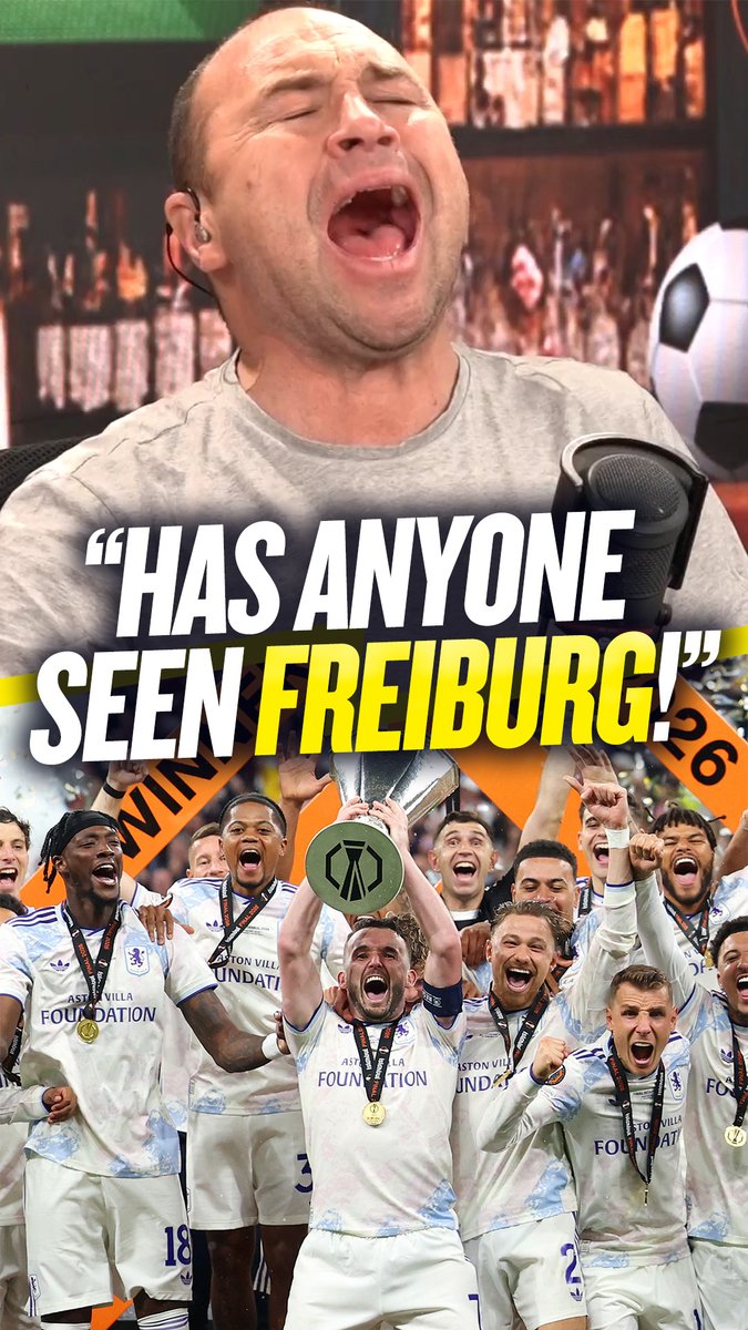 Jason Cundy's Has Anyone Seen was very "Up the Villa" tonight after #AVFC win the Europa League! 🟣 🏆
