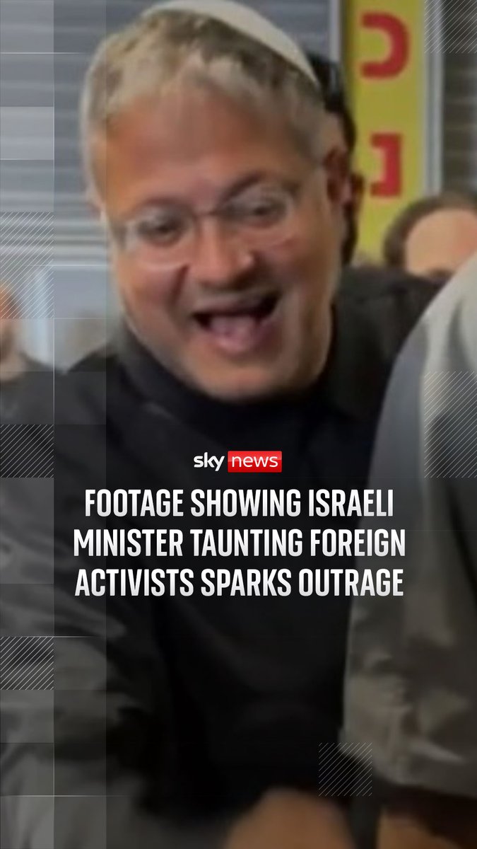 Israel's national security minister sparked backlash at home and abroad after posting videos showing him taunting detained Gaza flotilla activists, prompting a public rebuke from Prime Minister Benjamin Netanyahu. Sky's Adam Parsons reports ⬇️ Read more: