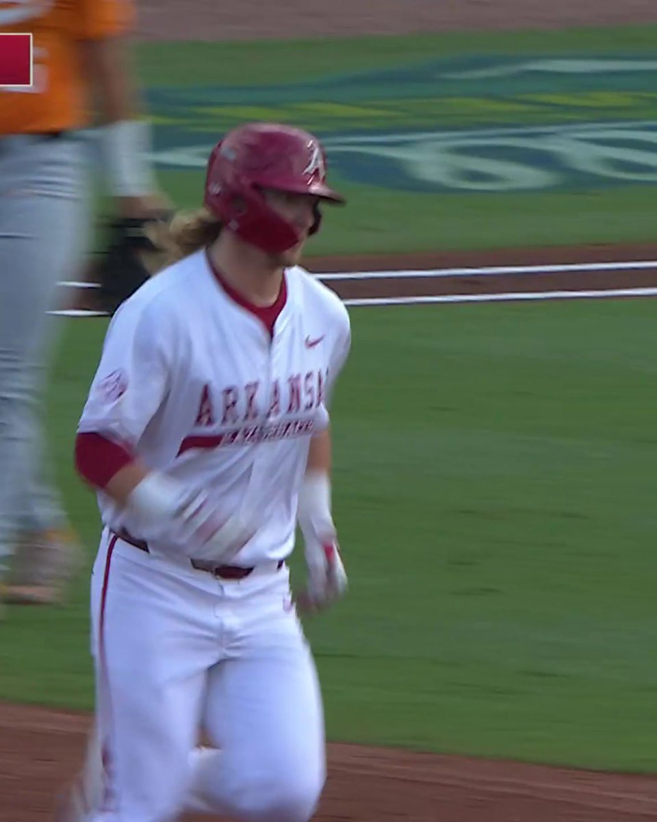 Zack Stewart with TWO dingers vs. the Vols 🔥 Some say he's got the best hair in the game 😅 Arkansas Baseball