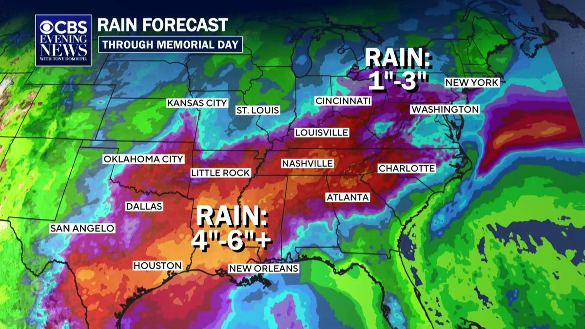Severe thunderstorms are expected to impact parts of the South and Northeast. Meteorologist Rob Marciano is tracking the Memorial Day holiday forecast.