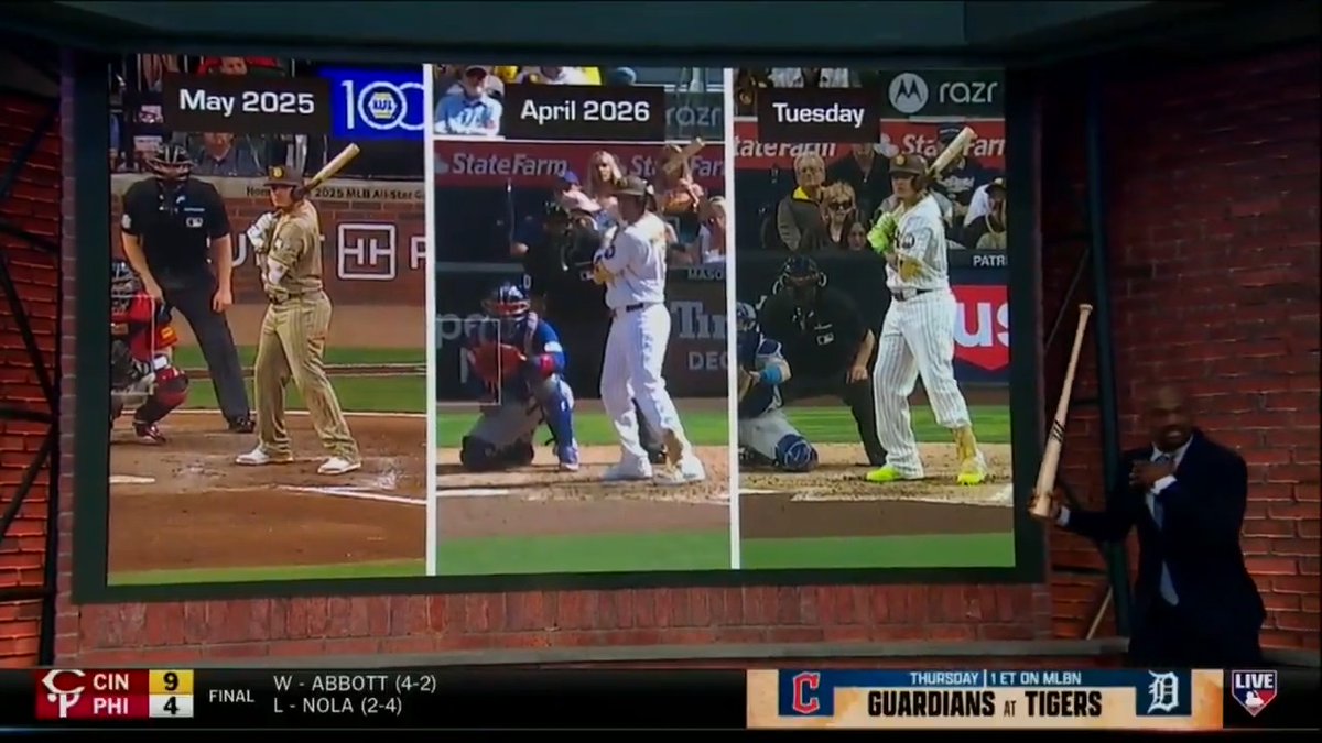 Manny Machado homered last night against the Dodgers as he looks to get on track this season. Harold highlights how the talented slugger returning to an open stance can result in a breakthrough at the plate ⬇️