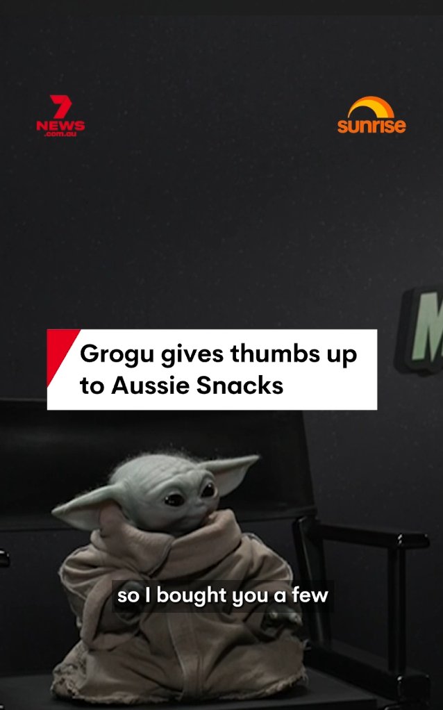 Superstar Grogu has taste-tested some Aussie snacks with Culture Editor Sally Bowrey ahead of his new film, The Mandalorian and Grogu. #Grogu #StarWars #Aussie #snacks