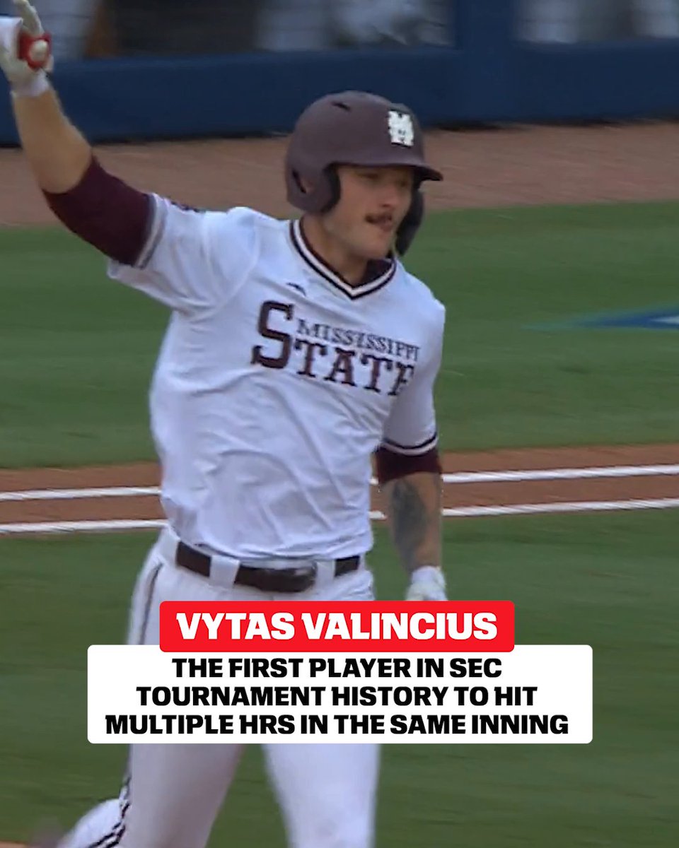 Welcome to the record books, Vytas Valincius ๐๐ฅ Mississippi State Baseball