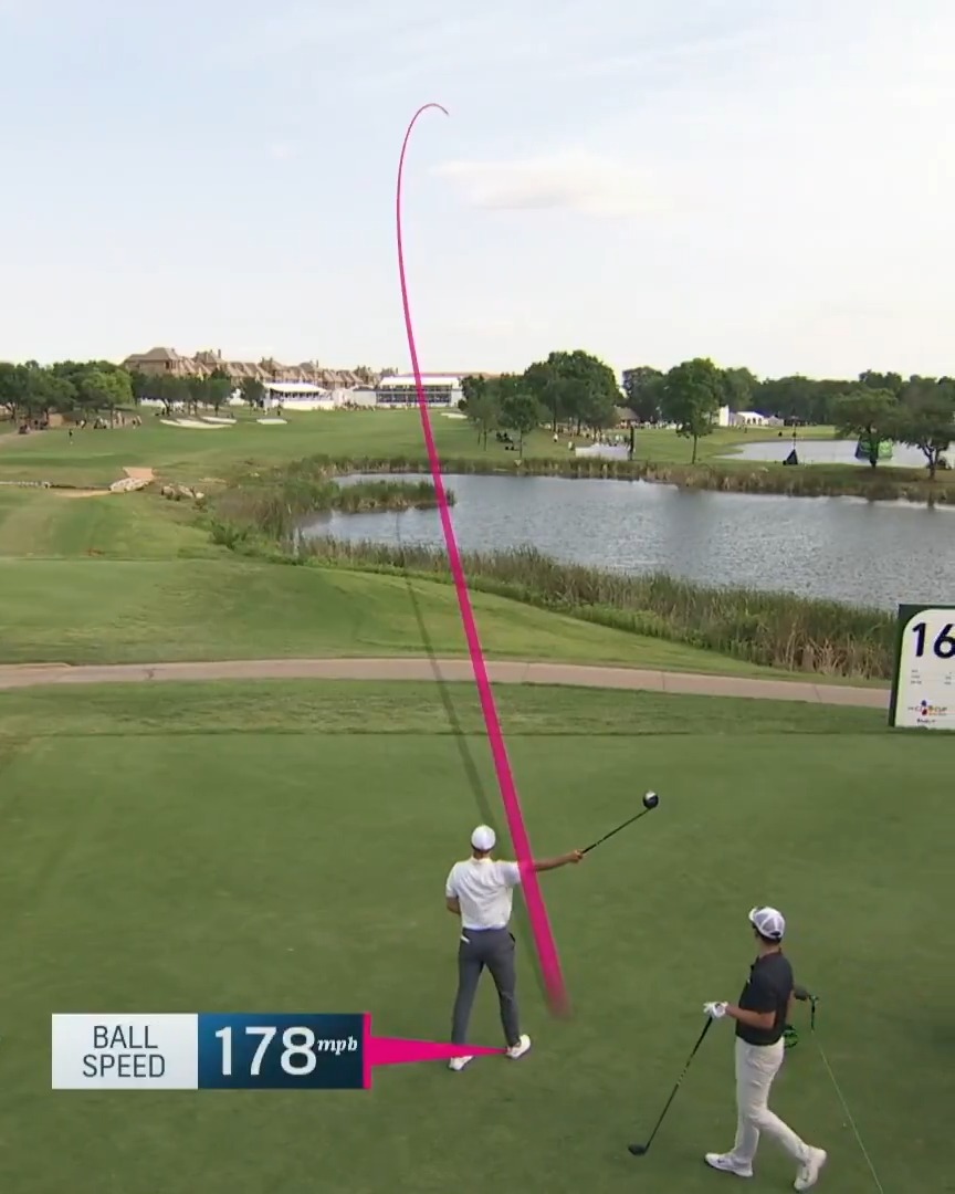 Off the elbow … and into the fairway 😳 Jordan Spieth made sure to take care of this fan who saved his shot @CJByronNelson. #TOURVault