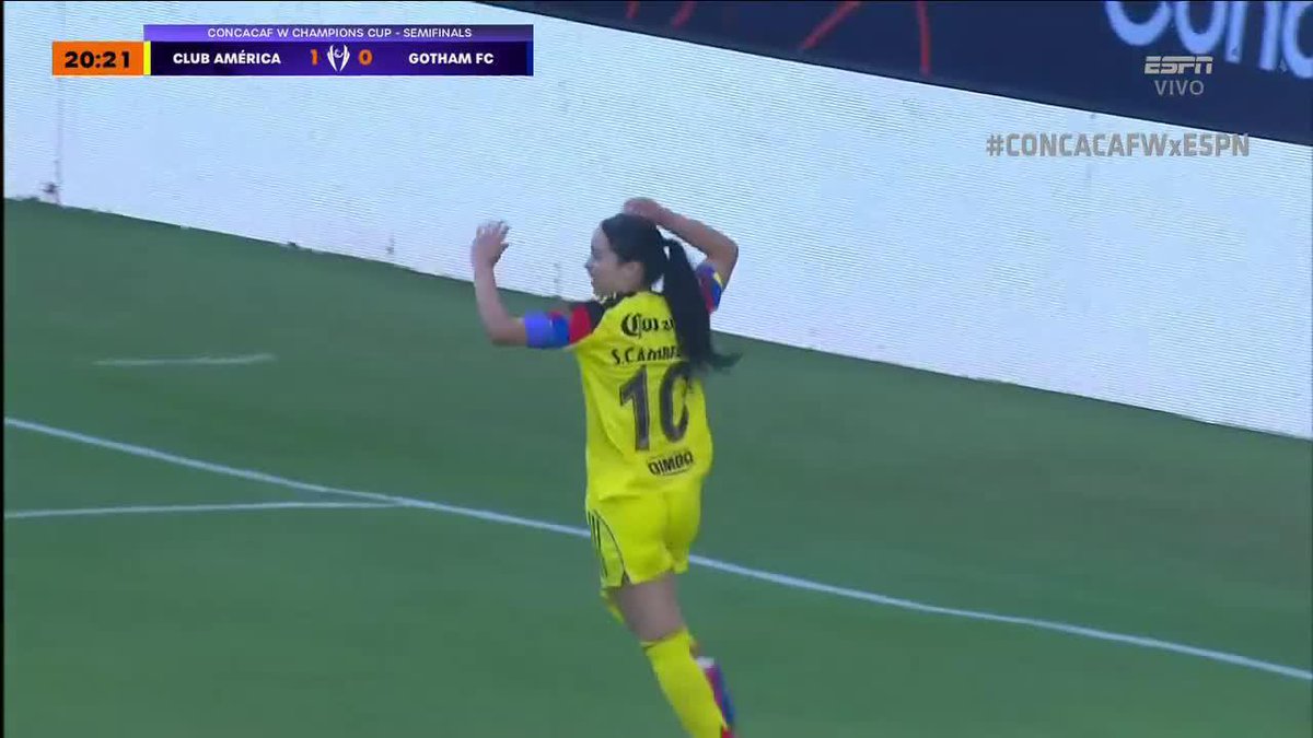 ¡YA LO GANAN LAS CAMPEONAS DEL FUTBOL MEXICANO! 🦅 ⚽ Camberos marca el primer gol de la semifinal de la Concacaf W Champions Cup Ahora por ESPN y #DisneyPlus Premium.